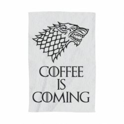 Полотенце с принтом Coffee is coming - PrintSalon
