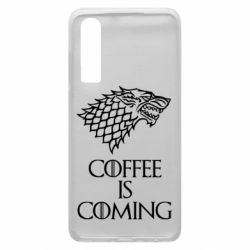 Чехол для Huawei P30 Coffee is coming - PrintSalon