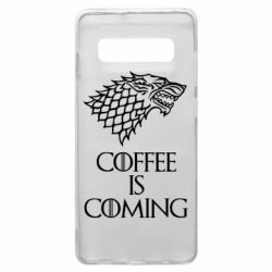 Чехол для Samsung S10+ Coffee is coming - PrintSalon
