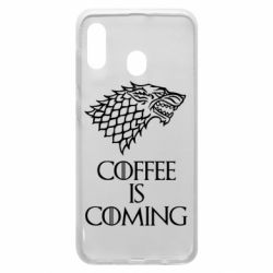Чехол для Samsung A20 Coffee is coming - PrintSalon