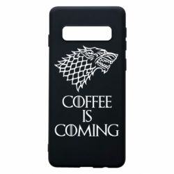 Чехол для Samsung S10 Coffee is coming - PrintSalon
