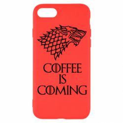 Чехол для iPhone SE 2020 Coffee is coming - PrintSalon