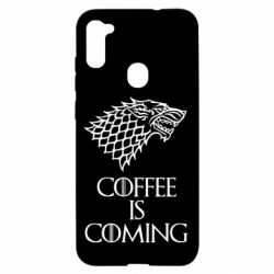 Чехол для Samsung A11/M11 Coffee is coming - PrintSalon