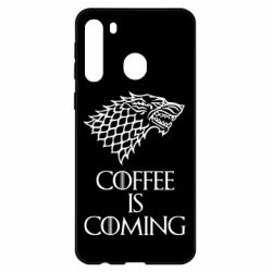 Чехол для Samsung A21 Coffee is coming