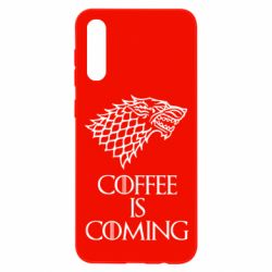 Чехол для Samsung A50 Coffee is coming - PrintSalon