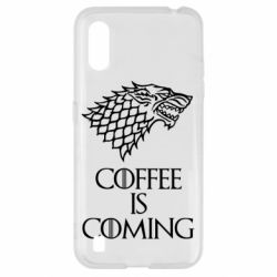 Чехол для Samsung A01/M01 Coffee is coming - PrintSalon