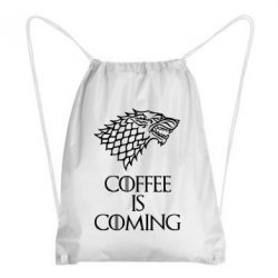 Рюкзак-мешок Coffee is coming - PrintSalon