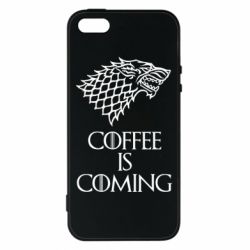 Чехол для iPhone5/5S/SE Coffee is coming - PrintSalon