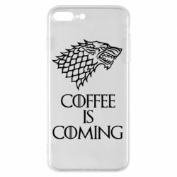 Чехол для iPhone 8 Plus Coffee is coming - PrintSalon