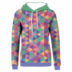 Жіноче 3D худі Color triangle