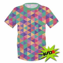 Детская 3D футболка Color triangle