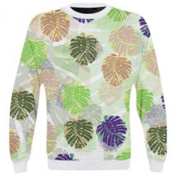 3D світшот Colored tropical leaves