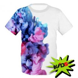 Дитяча 3D футболка Colorful smoke
