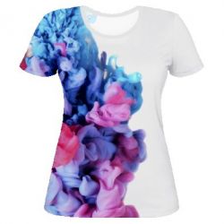 Жіноча 3D футболка Colorful smoke - PrintSalon