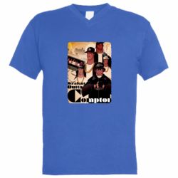 Мужская футболка  с V-образным вырезом Compton's NWA - PrintSalon