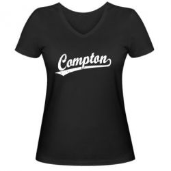 Жіноча футболка з V-подібним вирізом Compton Vintage
