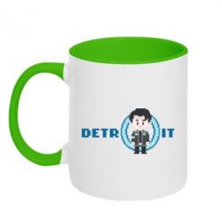 Чашка двухцветная 320ml Connor from the game Detroit: Become a Man - PrintSalon