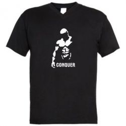 Чоловіча футболка з V-подібним вирізом Conquer - PrintSalon