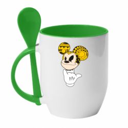 Чашка с ложкой Cool Mickey Mouse - PrintSalon