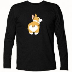 Футболка з довгим рукавом Corgi back - PrintSalon