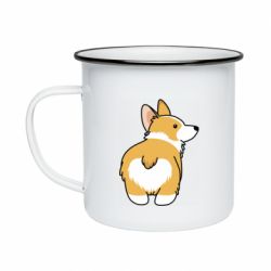 Кружка емальована Corgi back - PrintSalon