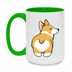 Чашка двокольорова велика Corgi back - PrintSalon