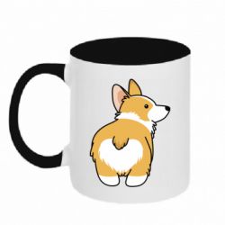 Чашка двокольорова Corgi back - PrintSalon