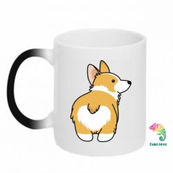 Чашка-хамелеон Corgi back - PrintSalon
