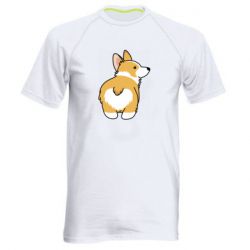 Чоловіча футболка для спорту Corgi back - PrintSalon
