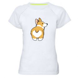 Жіноча футболка для спорту Corgi back - PrintSalon