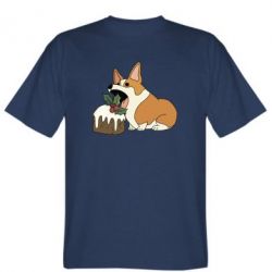 Чоловіча футболка Stedman Corgi loves winter holidays