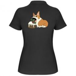 Жіноче поло Corgi loves winter holidays - PrintSalon