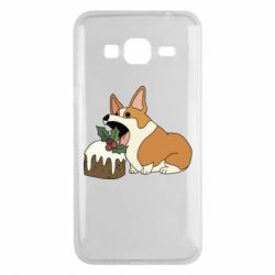 Чохол для Samsung J3 2016 Corgi loves winter holidays - PrintSalon