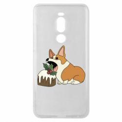 Чохол для Meizu Note 8 Corgi loves winter holidays - PrintSalon