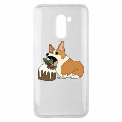 Чохол для Xiaomi Pocophone F1 Corgi loves winter holidays - PrintSalon