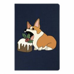 Блокнот з принтом Corgi loves winter holidays - PrintSalon