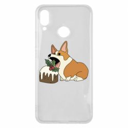 Чохол для Huawei P Smart Plus 2018 Corgi loves winter holidays - PrintSalon