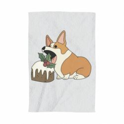 Рушник з принтом Corgi loves winter holidays - PrintSalon