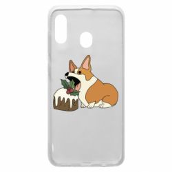 Чохол для Samsung A20 Corgi loves winter holidays - PrintSalon
