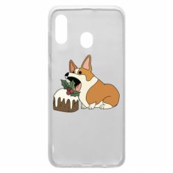 Чехол для Samsung A30 Corgi loves winter holidays
