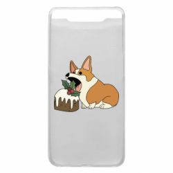 Чохол для Samsung A80 Corgi loves winter holidays - PrintSalon