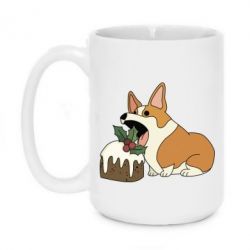Чашка 420ml Corgi loves winter holidays - PrintSalon