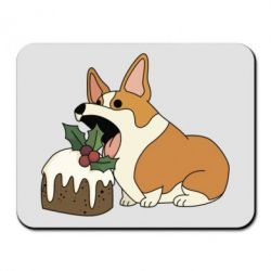 Килимок для миші Corgi loves winter holidays