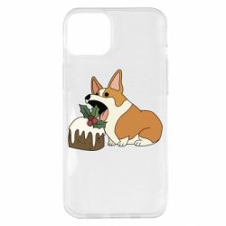 Чохол для iPhone 14 Plus Corgi loves winter holidays - PrintSalon