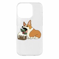 Чохол для iPhone 14 Pro Corgi loves winter holidays - PrintSalon