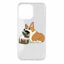 Чохол для iPhone 14 Pro Max Corgi loves winter holidays - PrintSalon