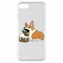 Чохол для iPhone 7 Corgi loves winter holidays - PrintSalon