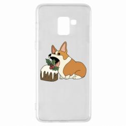Чохол для Samsung A8+ 2018 Corgi loves winter holidays - PrintSalon