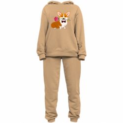 Женский костюм Corgi With A Rose - PrintSalon
