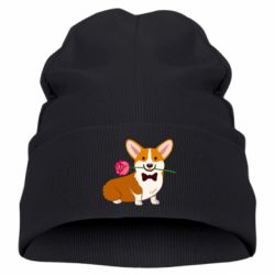 Детская шапка Corgi With A Rose - PrintSalon